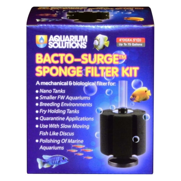 Hikari Bacto-Surge Sponge Kit Fish & Aquatic Filtration Media, 75 Gal