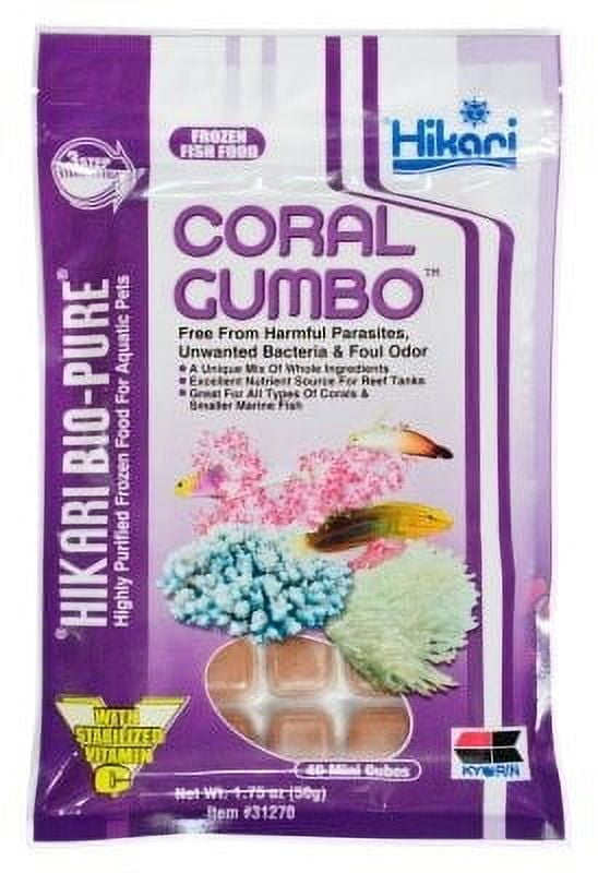 Hikari BioPure Frozen Coral Gumbo Fish Food, 1.75 Oz, 40 Ct