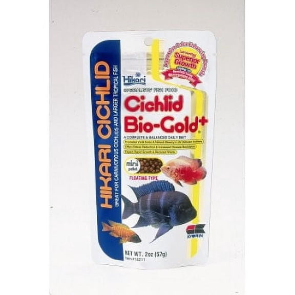 Hikari Cichlid Bio-Gold Plus Mini Pellet Fish Food, 2 Oz