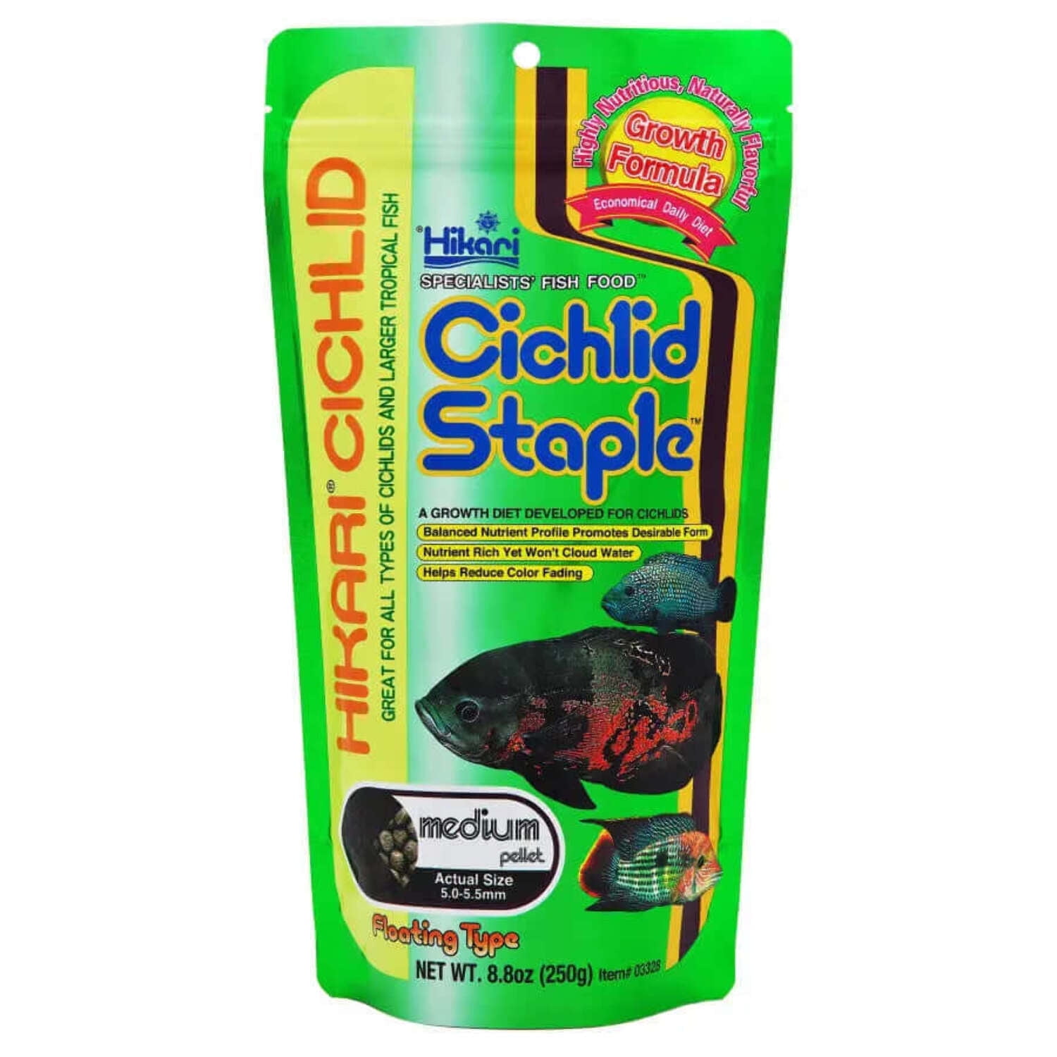Hikari Cichlid Staple Medium Pellets: Complete Nutrition for Vibrant Cichlids  Tropical Fish