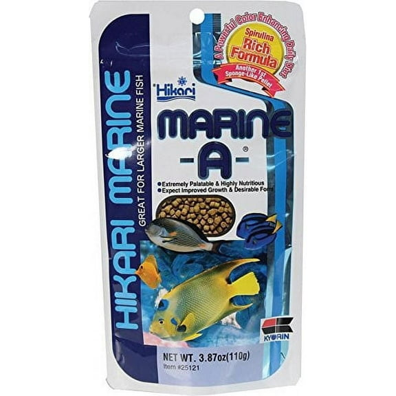 Hikari Marine A Slow Sinking Pellet Fish Food, 3.87 Oz