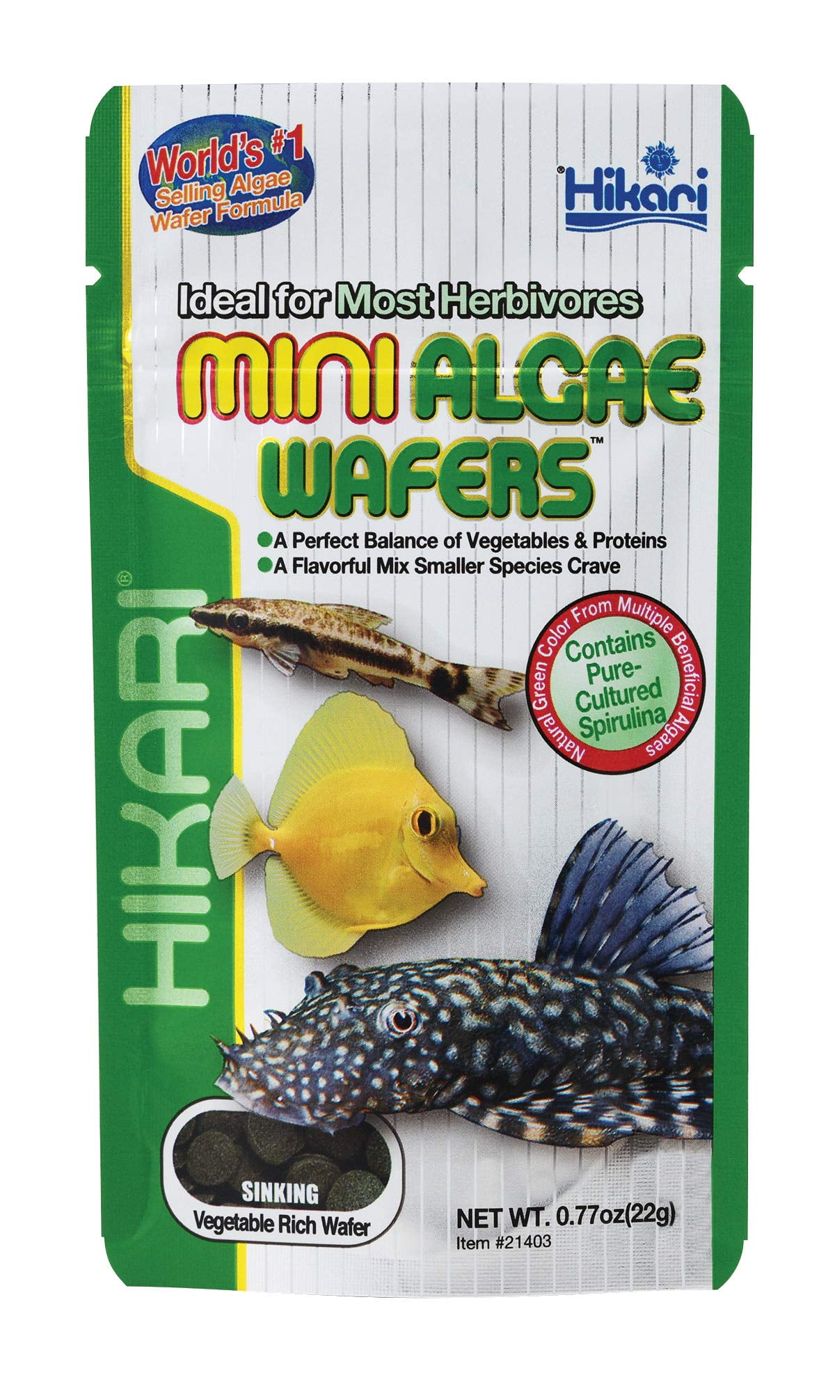 Hikari Mini Algae Wafers, 0.77 oz GMS