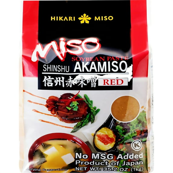 Hikari Shinshu Miso Red No MSG Soybean Paste, Prepared & Packaged, Japanese Style, 35.2 oz