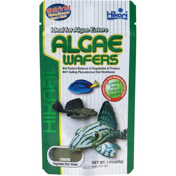 Hikari Sinking Algae Wafers Tropical Fish Food, 1.41 Oz