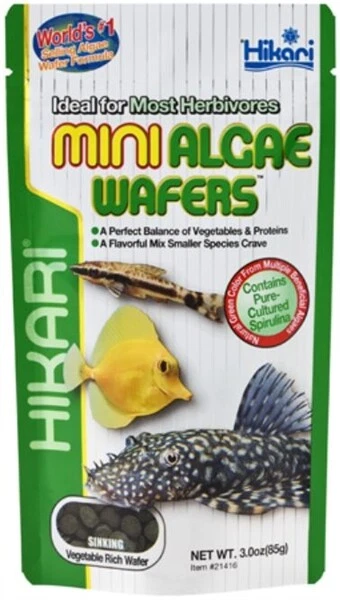 Hikari Tropical Mini Algae Wafers Fish Food, 3.0 oz (85g)