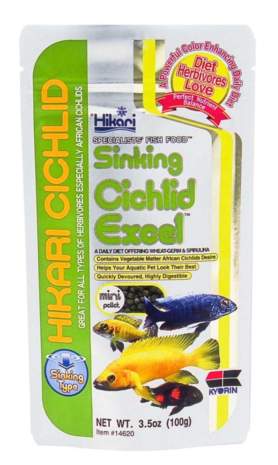 Hikari 3.5 oz Sinking Cichlid Excel Mini Pellets