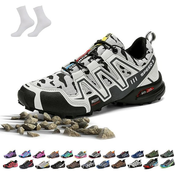 Hike Balance Shoes for Men Women, Hike Balance Orthopedic Walking Shoes, Outdoor Breathable Lightweight Non-Slip Comfort Slip-On Oorthopedic Hiking Sneakers