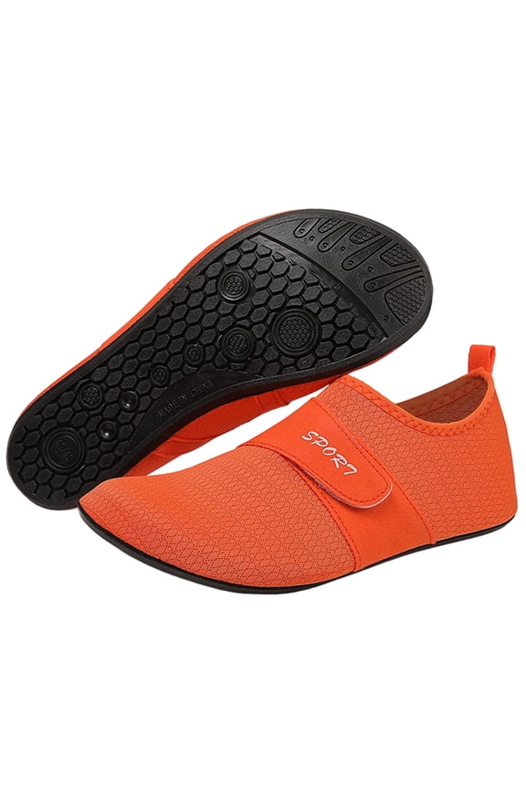 Hike Barefoot Shoes for Women Lightweight Walking Sneakers with Wide Toe Box Non-Slip Sole Breathable Fabric Barefoot Feel Slip-On Trail City Hiking Footwear,Orange 40