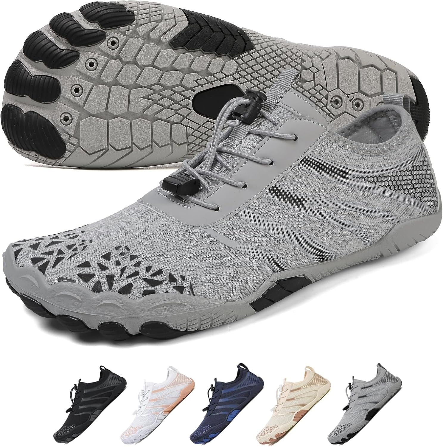 Hike Barefoot Shoes for Womens Men,Quick Dry Water Shoes,Beach Pool Aqua Swim Surf Hiking Walking Shoes,Non-Slip Athletic Footwear Wide Toe Water Shoes