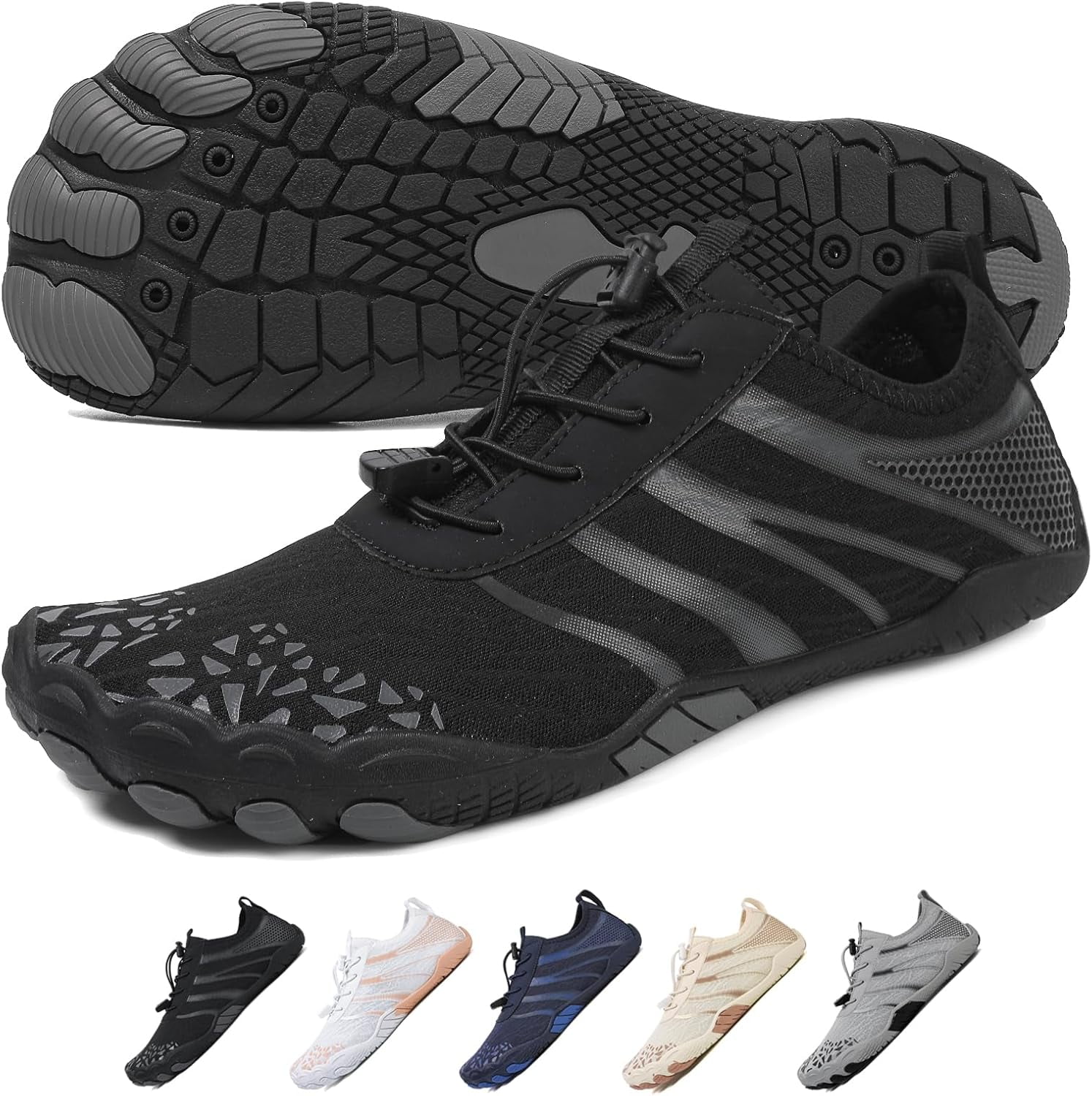 Hike Barefoot Shoes for Womens Men,Quick Dry Water Shoes,Beach Pool Aqua Swim Surf Hiking Walking Shoes,Non-Slip Athletic Footwear Wide Toe Water Shoes