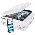 thumbnail image 1 of Hike Crew, 11” RV Roof Fan W/ LED Light, 6-Speed, Motorhome Fan W/ Remote, White, 1 of 7