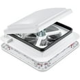 thumbnail image 1 of Hike Crew 11” White Manual RV Roof Vent Fan with 3 Speeds and LED Light, 1 of 7