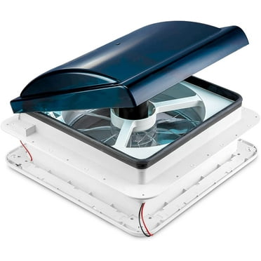 Hike Crew 14” Manual RV Roof Vent Fan with 3 Speeds - Dark Blue