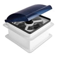 thumbnail image 1 of Hike Crew 14" RV Roof Vent Fan, Intake & Exhaust, Manual Open/Close, Smoked Lid, 1 of 7