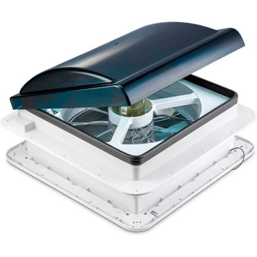 Hike Crew 14 RV Roof Vent Fan With Built-in LED Light, 12V Motorhome Fan Manual, White Plastic