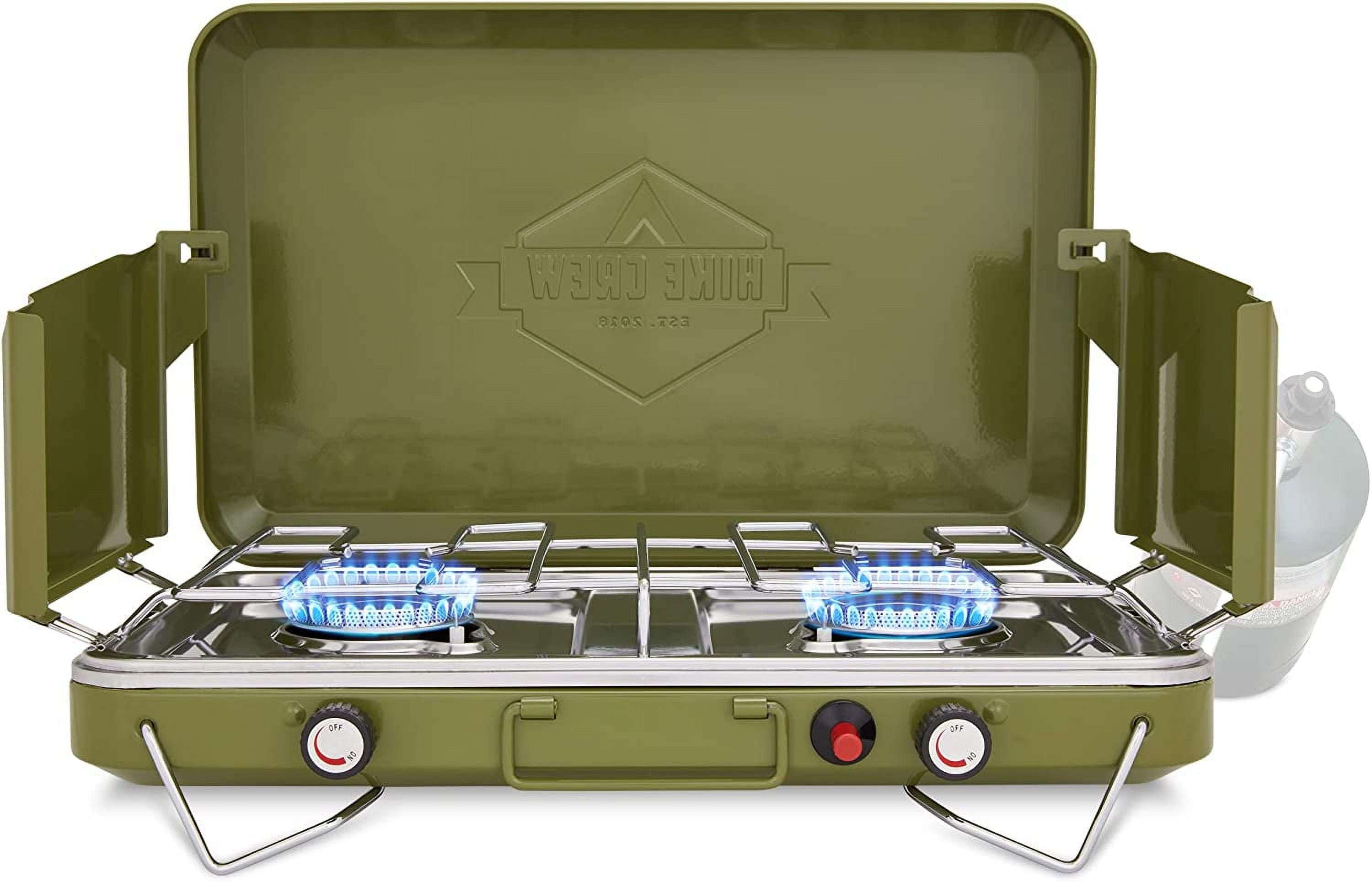 Hike Crew Dual Propane Burner Camping Stove, Portable Stove with ...
