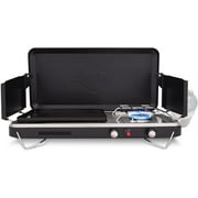 Hike Crew HC1B1FWIBK 2-in-1 Camping Stove, Grill & Camp Stove, Propane Burner - Black
