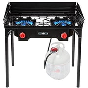 Hike Crew Portable 2 Burner Gas Stove for Outdoor Cooking