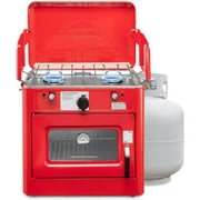 Hike Crew Propane Gas Camping Oven HC210BWS, 2-Burner Stove & Camp Oven with Bag & Igniter - Red
