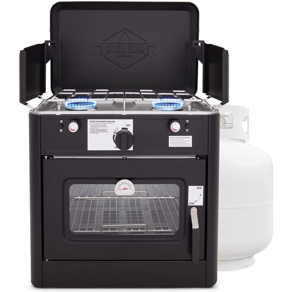 Hike Crew 2-Burner Gas Camping Stove 16,000 BTU Lightweight Portable