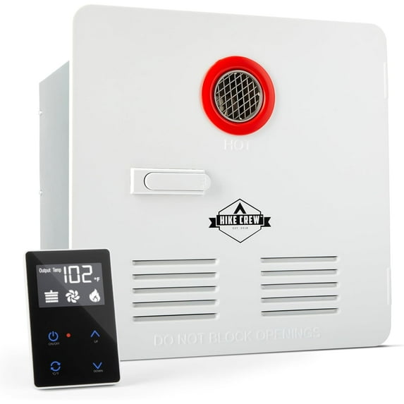 Hike Crew Tankless RV Hot Water Heater, RV Propane Water Heater System for Instant Hot Water.