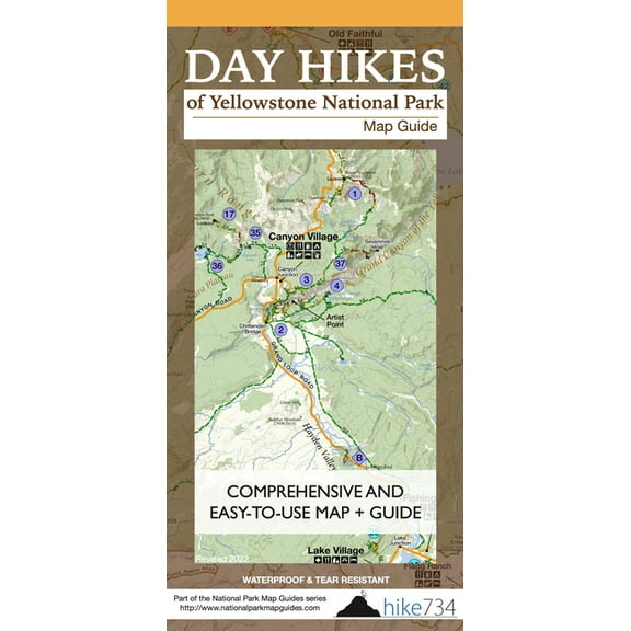 Day Hikes of Yellowstone National Park: Map Guide, (Paperback)