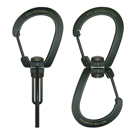 HikeHitch 360 - Large | Rotating Double Carabiner