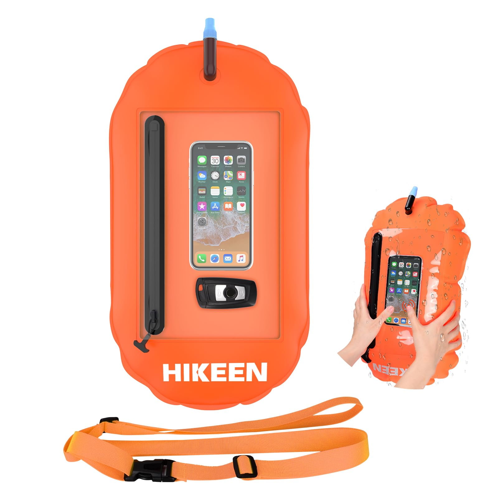 Hikeen Swim Buoy -Waterproof Touchscreen Storage Space, Swim Safety ...