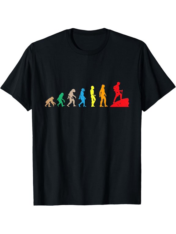 Hiker Gift Evolution Hiking T-Shirt