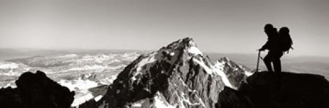 Hiker Grand Teton Park Wyoming USA Canvas Art - Panoramic Images (18 x 6)