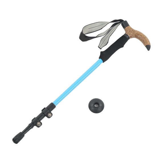 Hiker Hiking Pole, 200 Catties Load Bearing Hiking Pole Carbon Fiber For Elderly For Walking Climbing Exploring Sky Blue