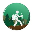 thumbnail image 1 of Hiker Hiking Symbol Mountain Nature Pinback Button Pin Badge - 1" Diameter, 1 of 4