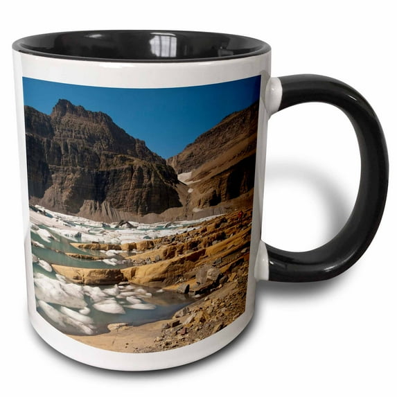 3drose, Hiker, Upper Grinnell Lake, Montana, Usa - Us27 Hga0023 - Howie Garber, 15oz Two-tone Black Mug