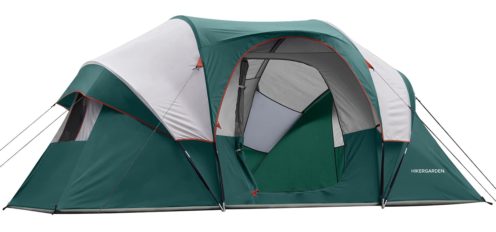 Hikergarden 10 Person Camping Tent - Portable Easy Set Up Family For Camp  Windproof Fabric Dome Outdoor Hiking Backpacking Traveling-14'x11'x74in(h)