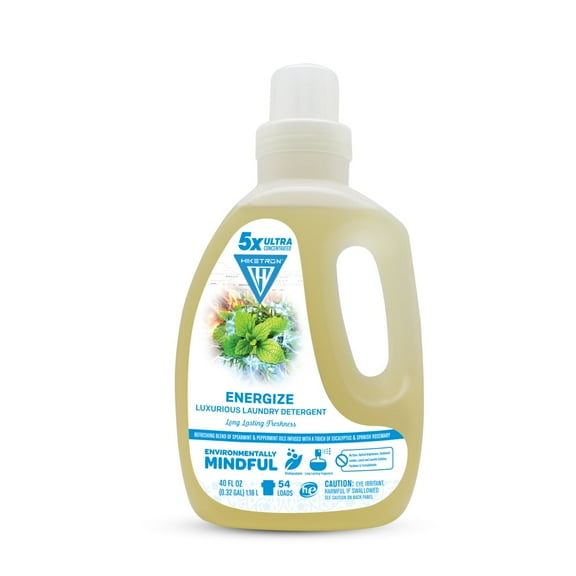 Hiketron | Energize | Long Lasting Scented Liquid Laundry Detergent | Ultra Concentrated | Machine Friendly | Stain Remover | 1 Pack (40 fl oz, 54 Loads)