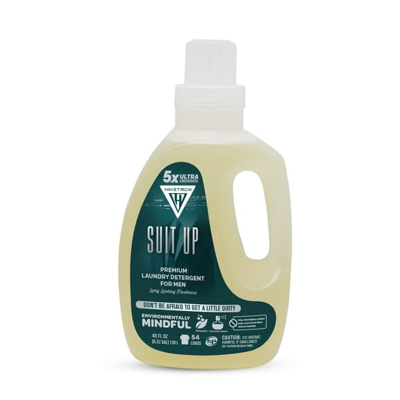 Hiketron | Suit Up | Men's Liquid Laundry Detergent | Ultra Concentrated | Masculine Scent | Stain Remover | 1 Pack (40 fl. oz, 54 Loads)