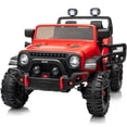 thumbnail image 1 of Hikiddo 12 Volt Kids Ride on Car, 2-Seater Battery Operated Ride on Truck Toy for Kids Boys with Remote, Bluetooth - Red, 1 of 1