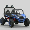 thumbnail image 1 of Hikiddo 12V 10Ah Ride on Toy, 4WD Kids 2-Seater Electric Ride on Car UTV with Remote, Bluetooth - Blue, 1 of 1