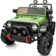 thumbnail image 1 of Hikiddo 12V Ride on Toy, 2-Seater Kids Ride-on Truck Electric Car with Remote, Bluetooth - Green, 1 of 10