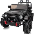 thumbnail image 1 of Hikiddo 12V Ride on Toy, 2-Seater Kids Ride-on Truck Electric Car with Remote, Bluetooth - Black, 1 of 10