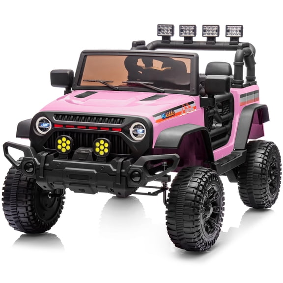 Hikiddo 24V Kids Ride-on Truck,Ride on Toy, Electric Ride-on Car Truck with Remote, Bluetooth - Pink