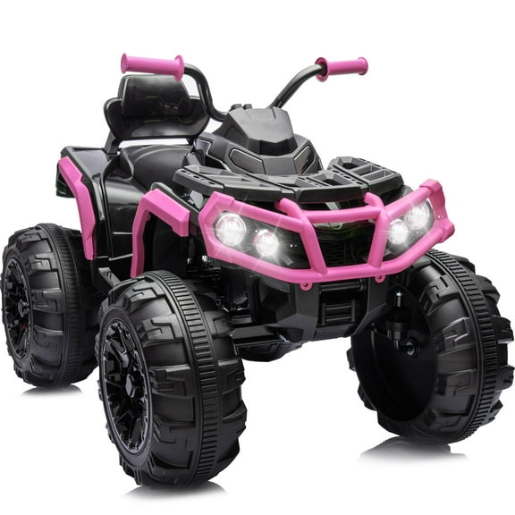 Hikiddo Kids ATV 4 Wheeler, 24V Kids Ride on Toy for Big Kid w/Bluetooth, 400W Motor - Pink