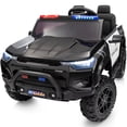 thumbnail image 1 of Hikiddo 24V 10Ah Ride on Toy Truck, 4WD 2 Seater Kids Electric Cars for Girl Boy w/ Remote, 4x200W Motor - Black, 1 of 10