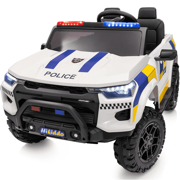 Hikiddo 24V 10Ah Ride on Toy Truck, 4WD 2 Seater Kids Electric Cars for Girl Boy w/ Remote, 4x200W Motor - White