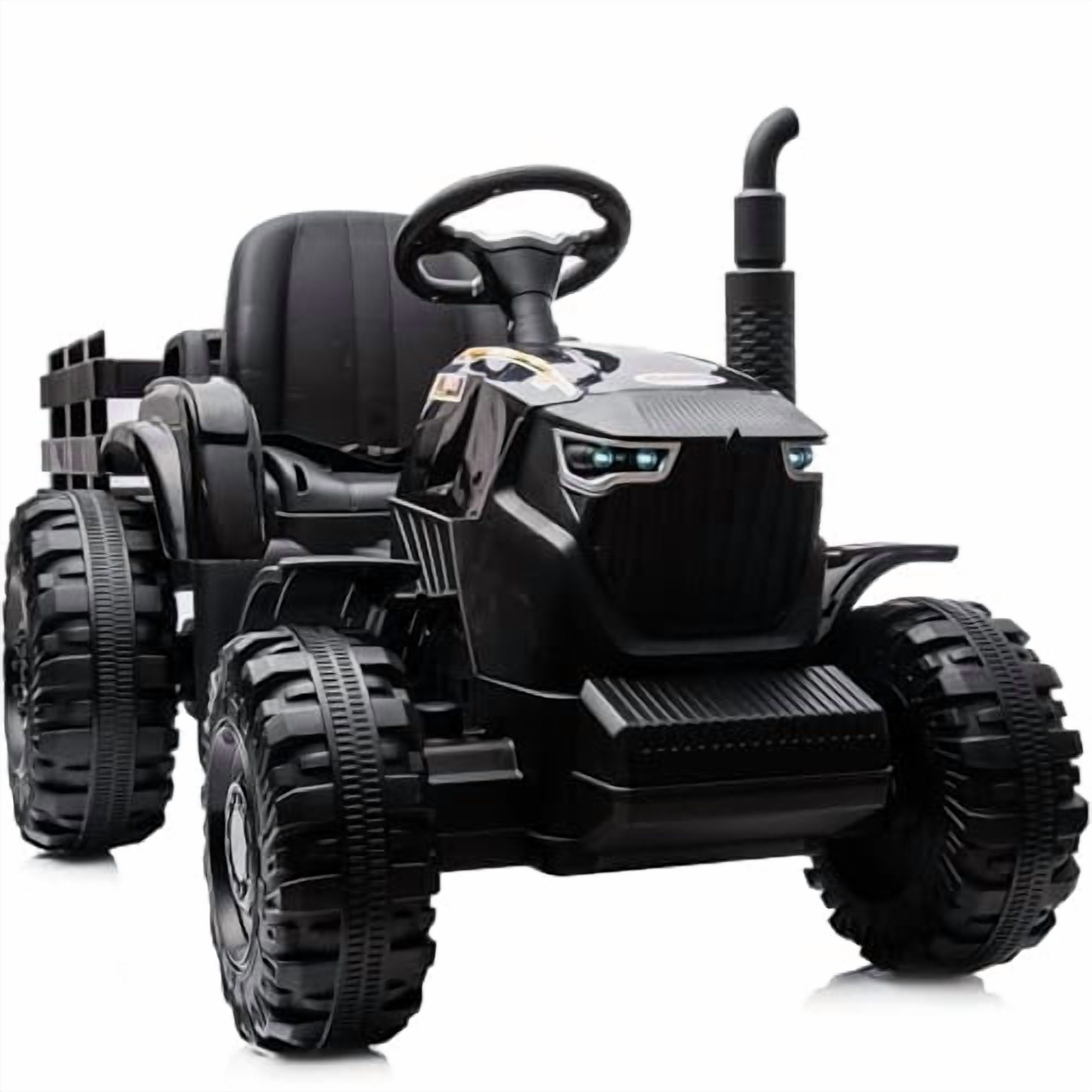 Hikiddo 24V Motorized Ride-On Tractor with Trailer, Battery