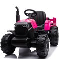 thumbnail image 1 of Hikiddo 24 Volt Ride on Toys, Kids Electric Ride On Tractor with Trailer & Remote - Pink, 1 of 10