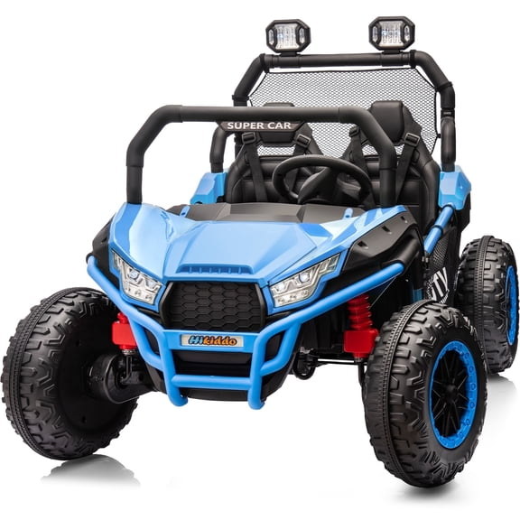 Hikiddo 24V 10Ah Ride on Toy, 4WD 2-Seater Electric Ride on Car UTV for Big Kids with Remote, 4*200W Motors - Blue