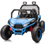 Hikiddo 24V 10Ah Ride on Toy, 4WD 2-Seater Electric Ride on Car UTV for Big Kids with Remote, 4*200W Motors - Blue
