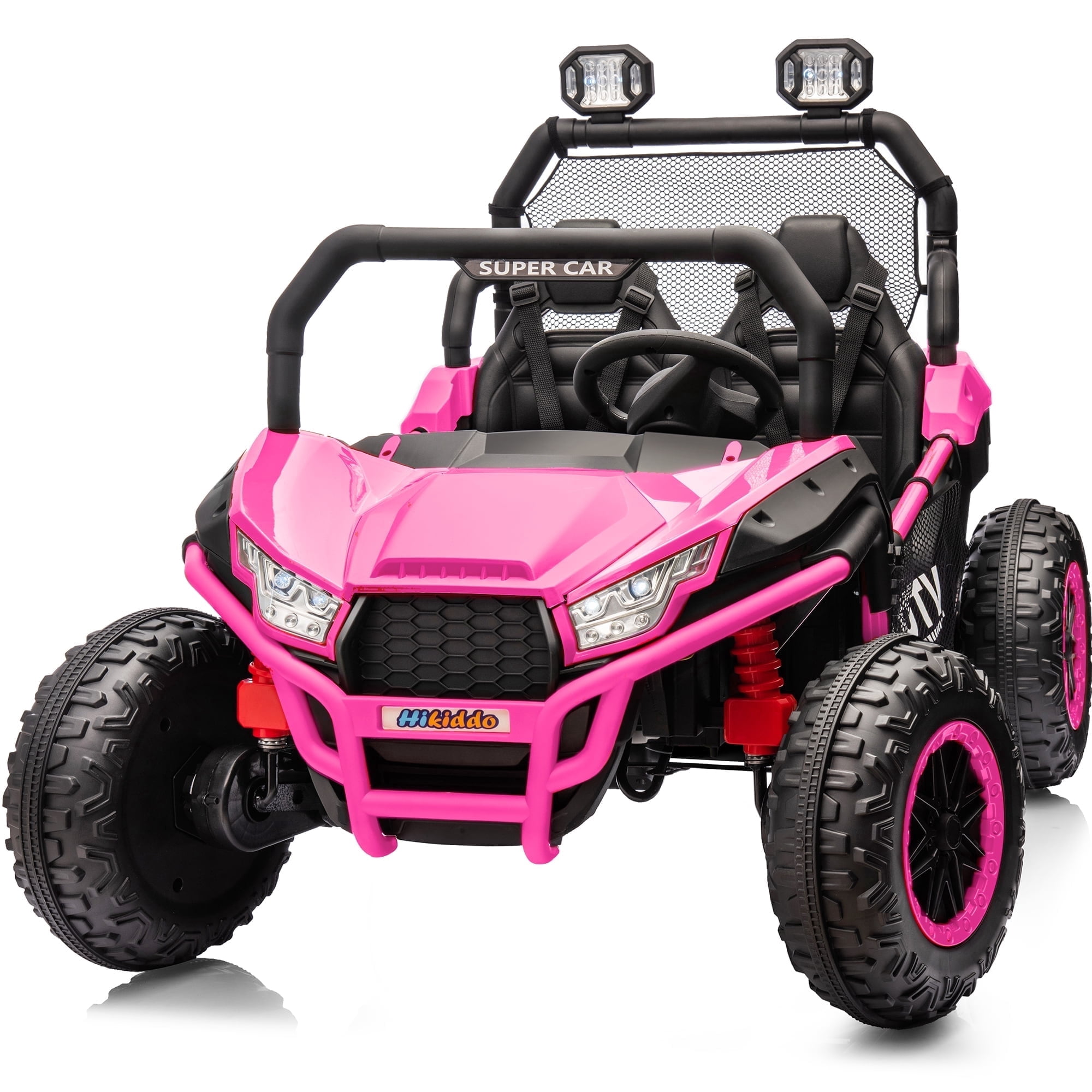 Hikiddo 24V 10Ah Ride on Toy, 4WD 2-Seater Electric Ride on Car