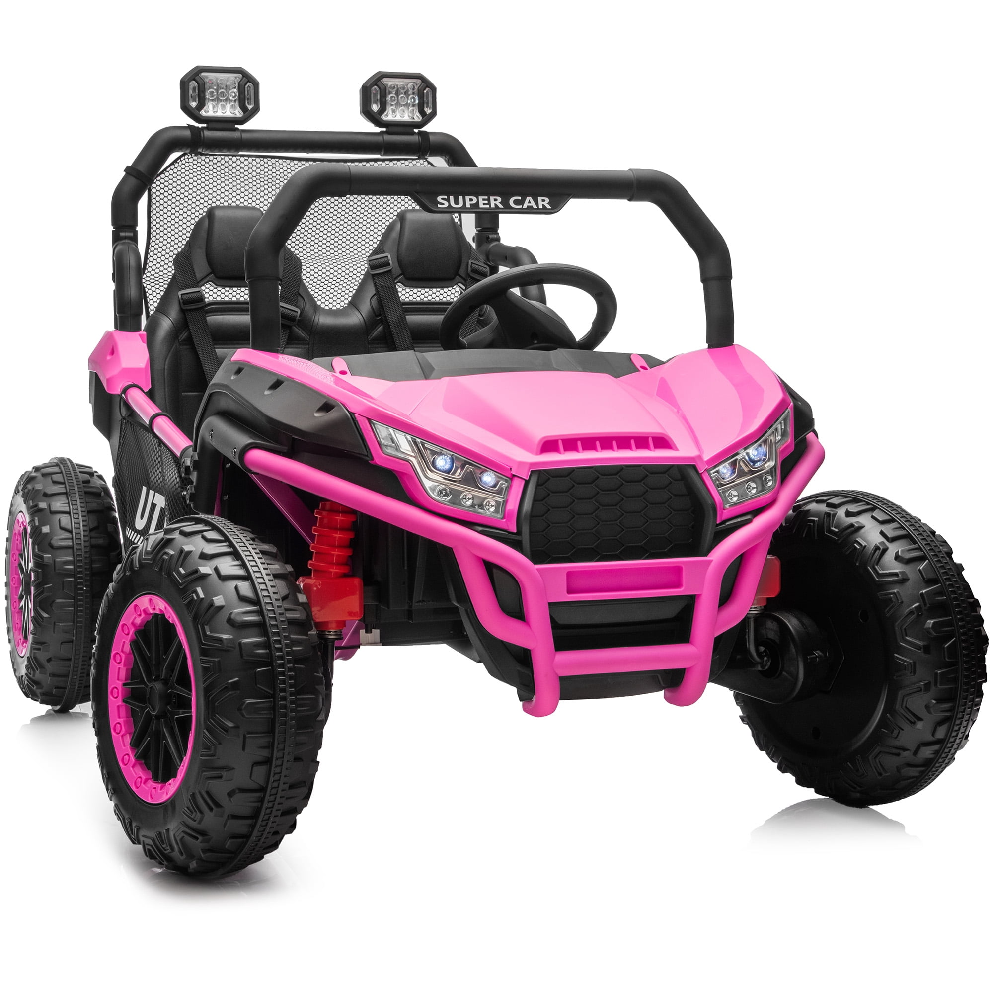 Hikiddo 24V 10Ah Ride on Toy, 4WD Kids 2-Seater Electric Ride on Car ...